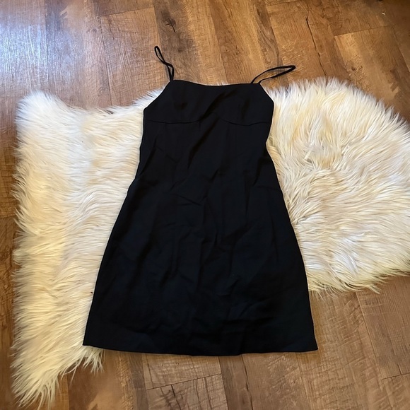 & OTHER STORIES Strappy Square Neck Mini Dress In Black - Picture 4 of 7